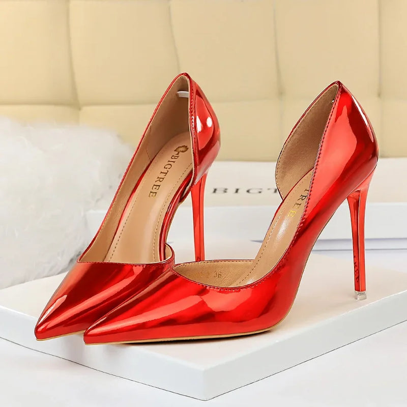Salto Alto dos Sonhos – Scarpin Azul e Verde Luxo 10.5cm para Brilhar no Casamento, Festa ou Noite Especial!