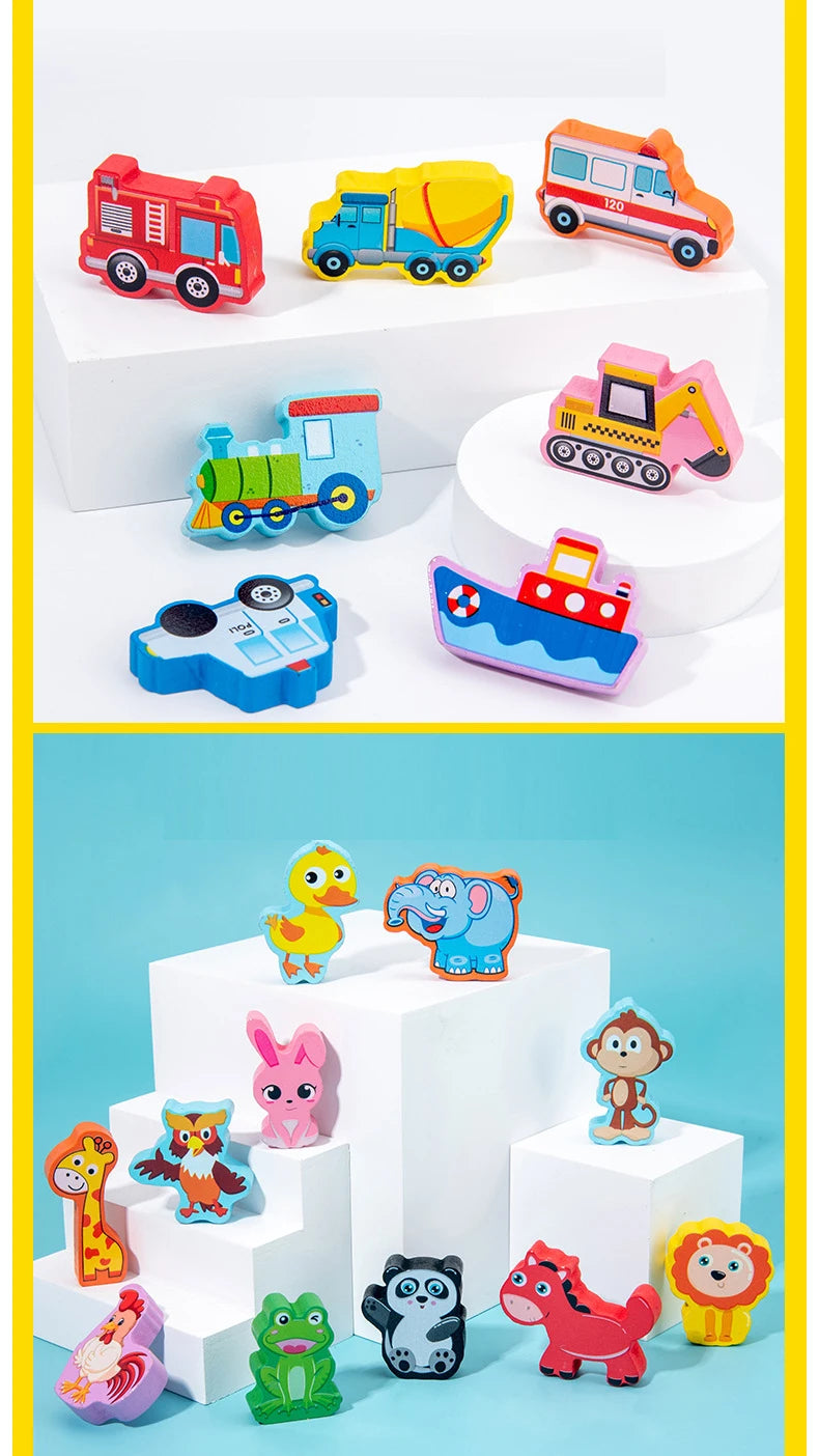 Aprender Brincando: o brinquedo educativo de madeira que ensina cores, formas, números e coordenação de um jeito divertido!