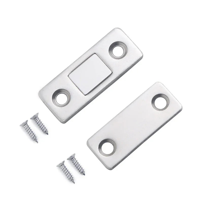 Fechamento Invisível e Seguro: Kit com 2 Travas Magnéticas para Portas de Armário – Fixação Discreta e Eficiente com Parafusos Inclusos!