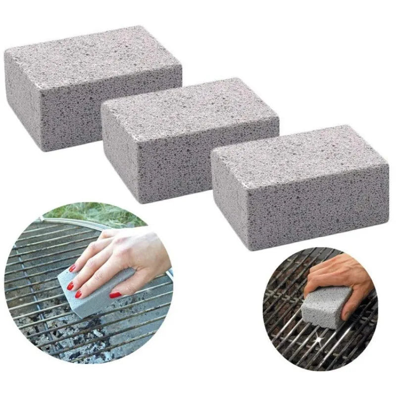 Escova de Pedra para Churrasqueira – Limpeza Profunda e Sem Esforço para Grelhas, Cozinha ao Ar Livre e Acessórios de Churrasco!