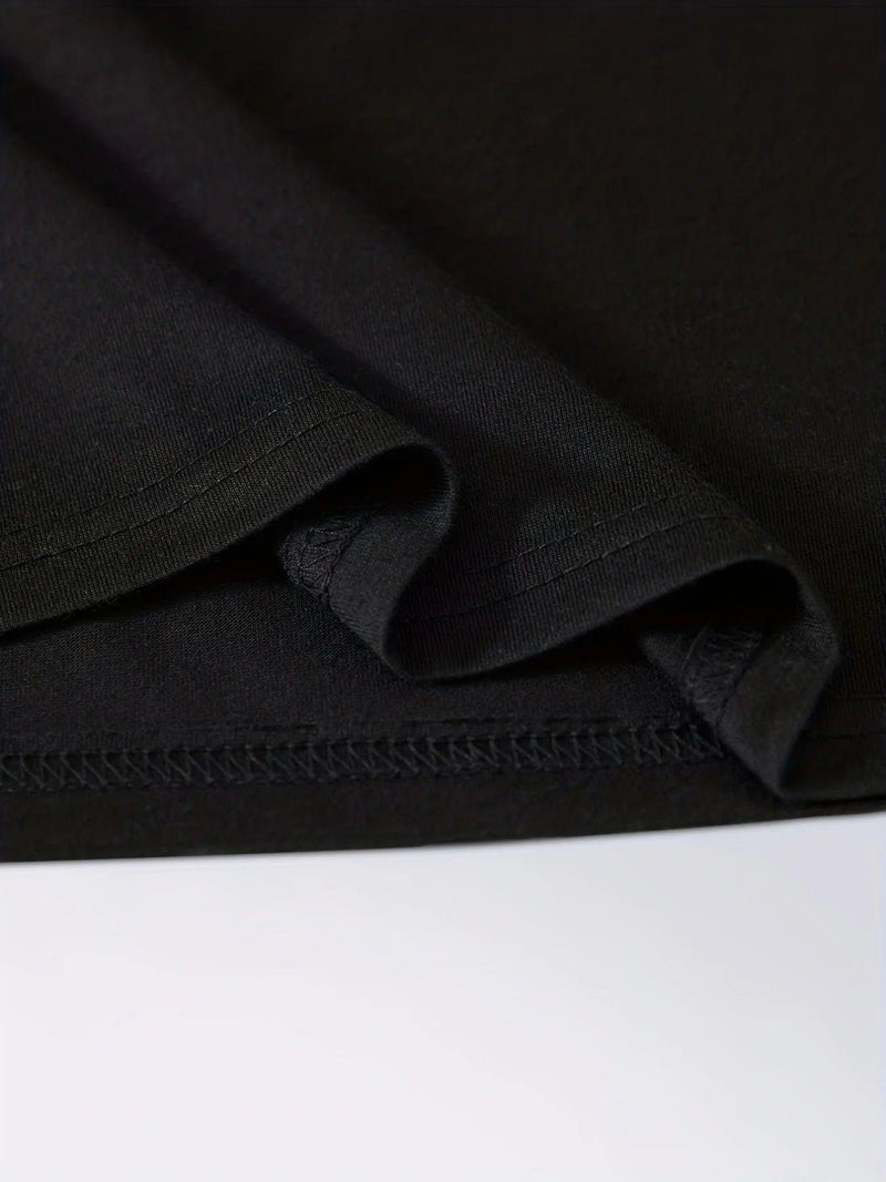 Camiseta Masculina 100% Algodão – Estampa Montanha & Bússola, Estilo Aventureiro com Conforto Leve de Verão