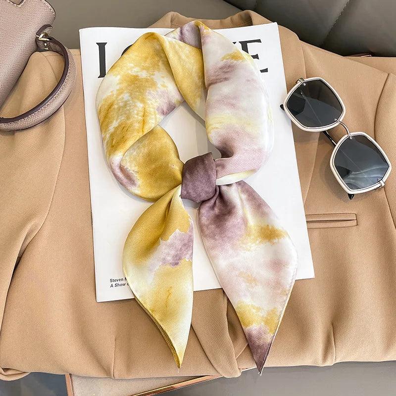 Lenço de Cetim Elegante 70x70cm – A Tendência Luxuosa para Mulheres Sofisticadas!