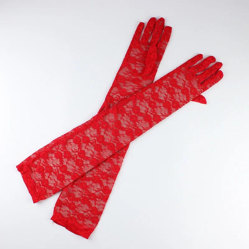 Luvas Longas de Renda com Toque Sexy e Sofisticado – O Acessório Perfeito para Momentos Inesquecíveis