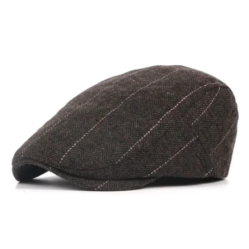 Boina Masculina Clássica de Lã – Estilo Artista, Alta Qualidade para Outono/Inverno