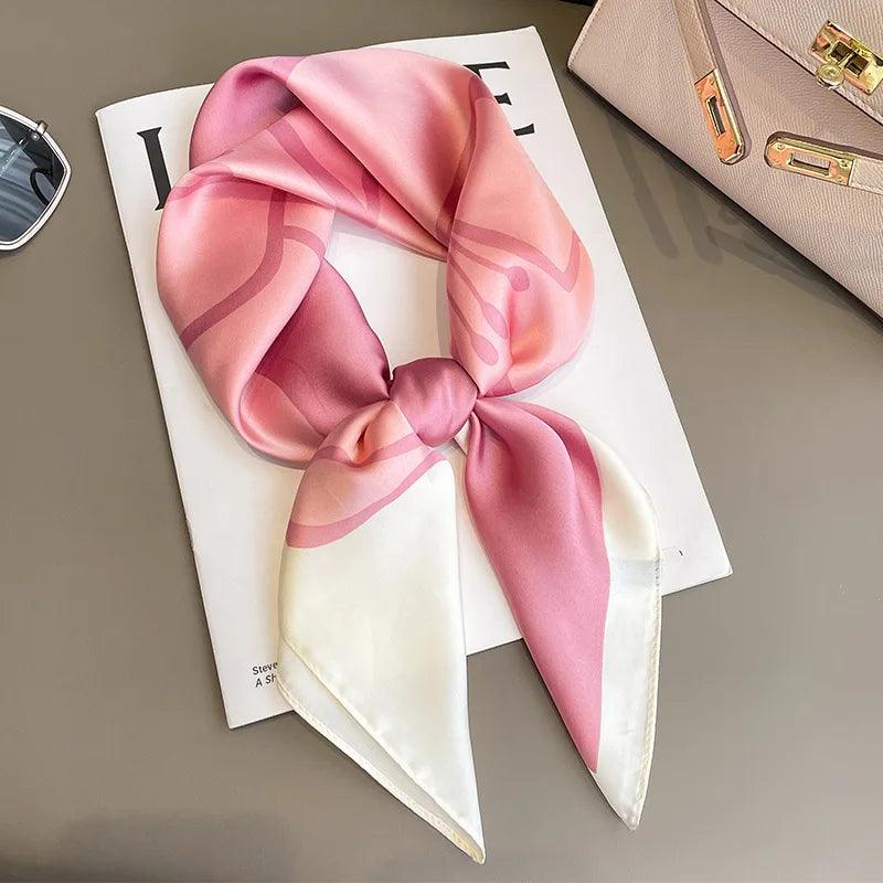 Lenço de Cetim Elegante 70x70cm – A Tendência Luxuosa para Mulheres Sofisticadas!