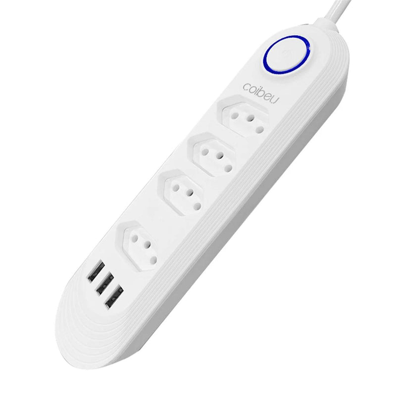 Mais Tomadas, Menos Bagunça – Extensão Elétrica Retrátil com USB e Proteção Inteligente!