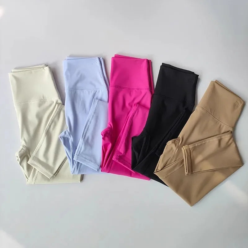 Conjunto de Yoga 2 em 1 para Mulheres: Cintura Alta + Top Cropped Respirável — O Look Fitness que Une Conforto, Estilo e Performance no Treino!