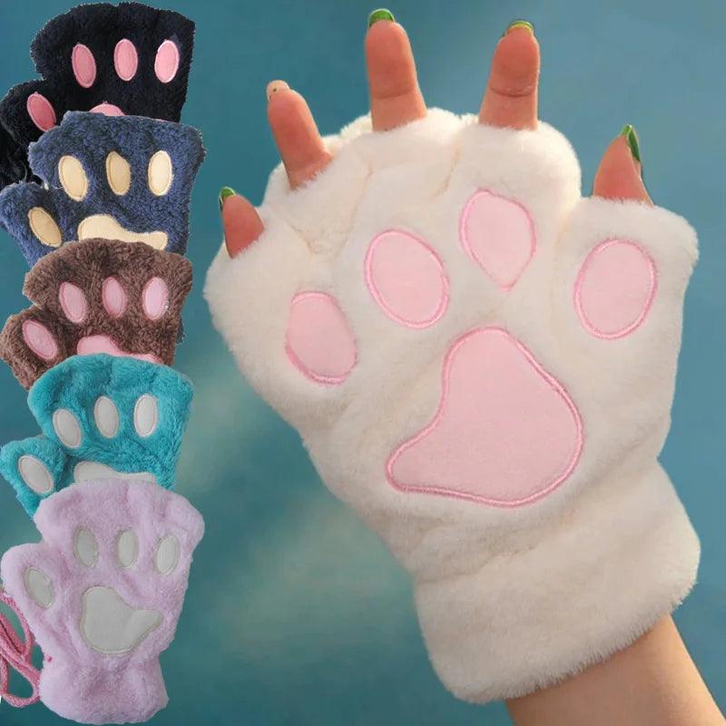 As Luvas Mais Fofas do Inverno: Estilo Pata de Gato, Quentinhas, Divertidas e Perfeitas Para Quem Ama Fantasia!