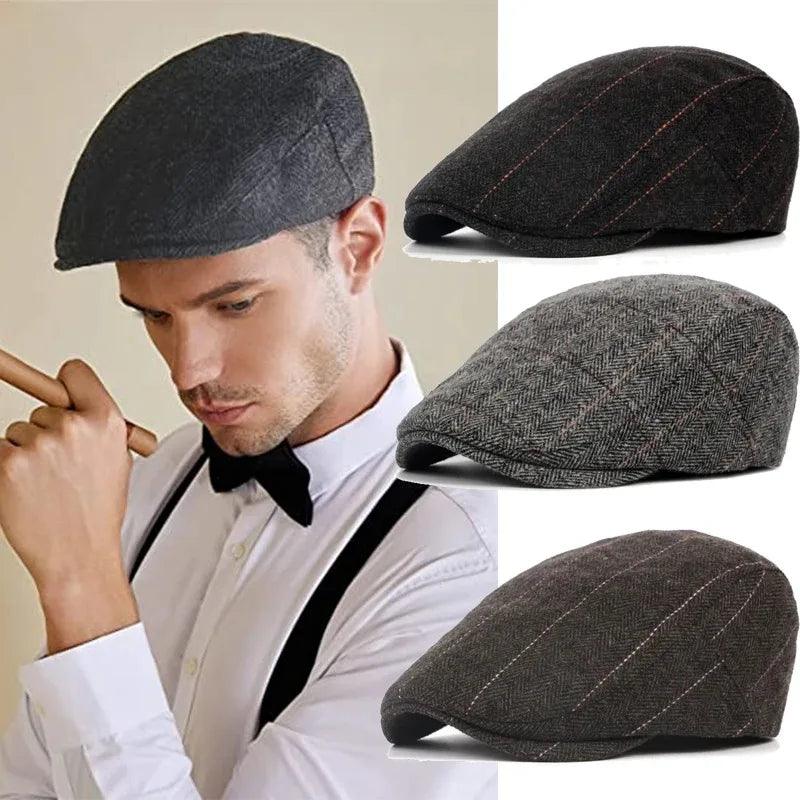 Boina Masculina Clássica de Lã – Estilo Artista, Alta Qualidade para Outono/Inverno