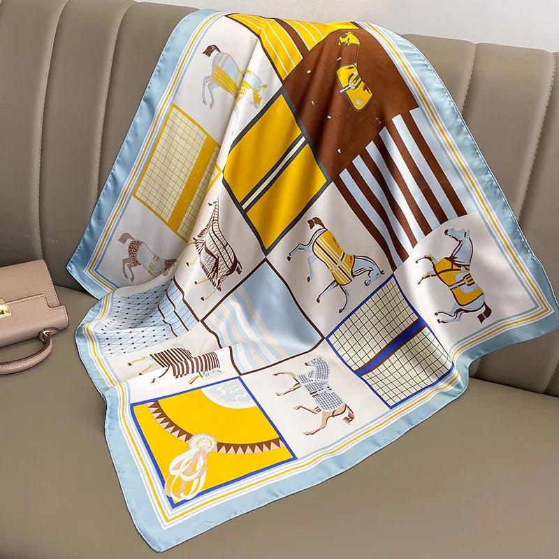 Lenço de Cetim Elegante 70x70cm – A Tendência Luxuosa para Mulheres Sofisticadas!