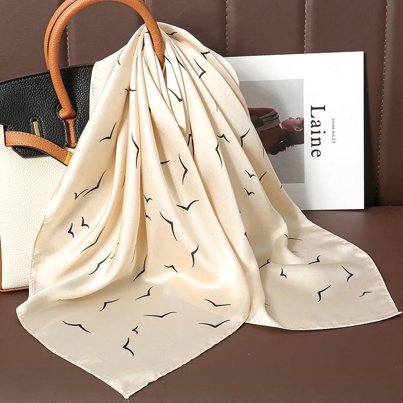 Lenço de Cetim Elegante 70x70cm – A Tendência Luxuosa para Mulheres Sofisticadas!
