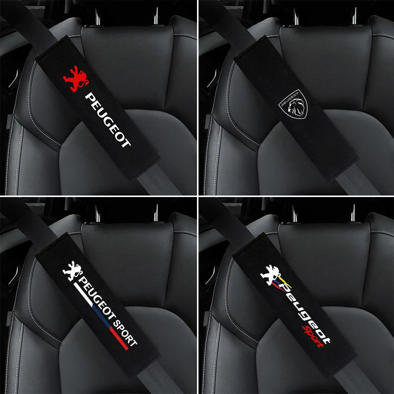 Conforto e Estilo no Volante: Kit com 2 Capas de Cinto de Segurança Premium para Peugeot – Dirija com Muito Mais Elegância!