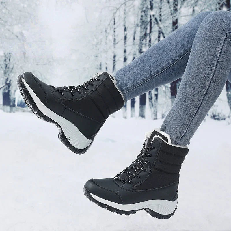 Elegância e Conforto no Inverno – Botas de Neve Femininas Antiderrapantes, Impermeáveis e com Plataforma para Máxima Proteção e Estilo!