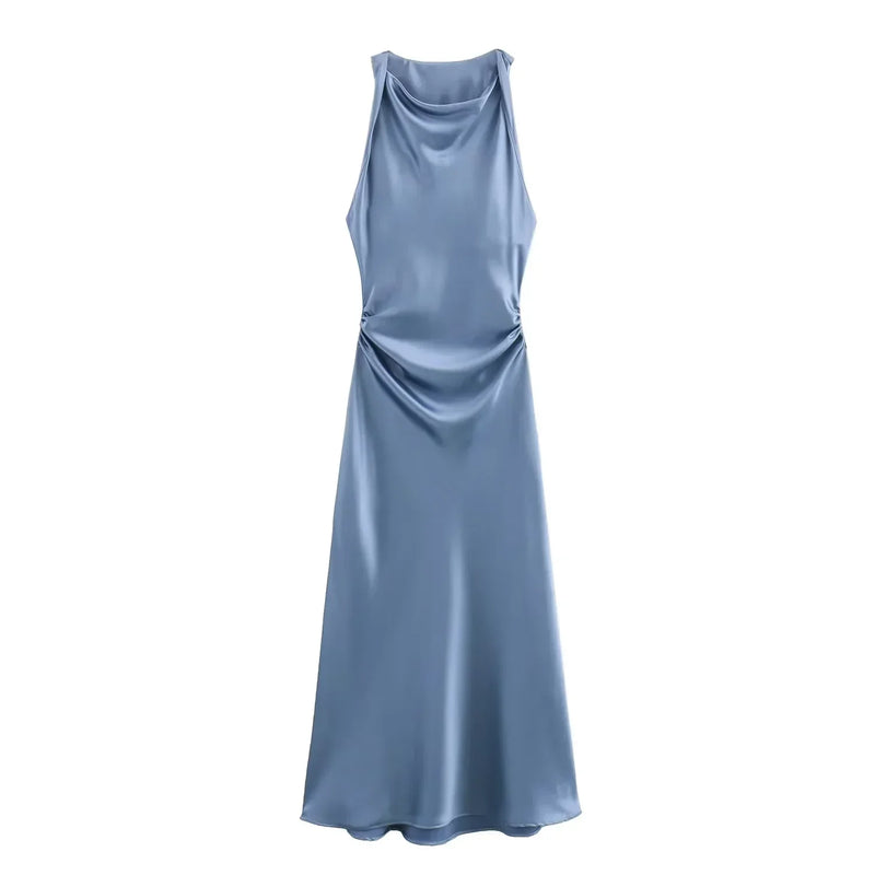 Vestidos Longos de Cetim Femininos – Elegância Atemporal para Noites de Festa, Verão Sensual e Sofisticado