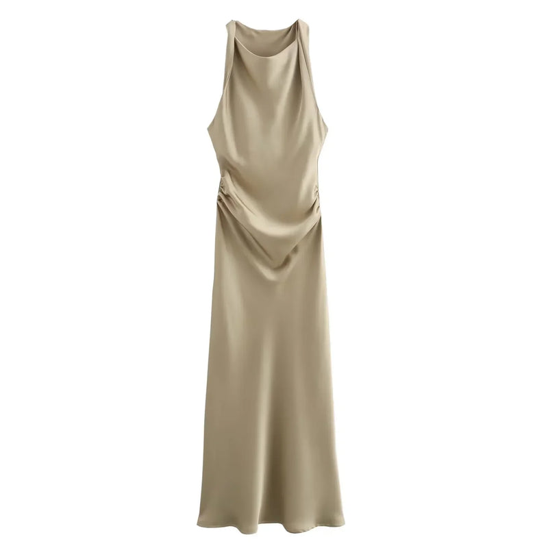 Vestidos Longos de Cetim Femininos – Elegância Atemporal para Noites de Festa, Verão Sensual e Sofisticado