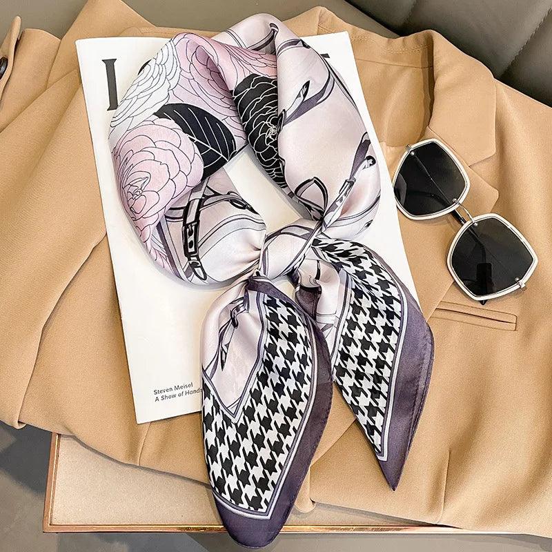 Lenço de Cetim Elegante 70x70cm – A Tendência Luxuosa para Mulheres Sofisticadas!