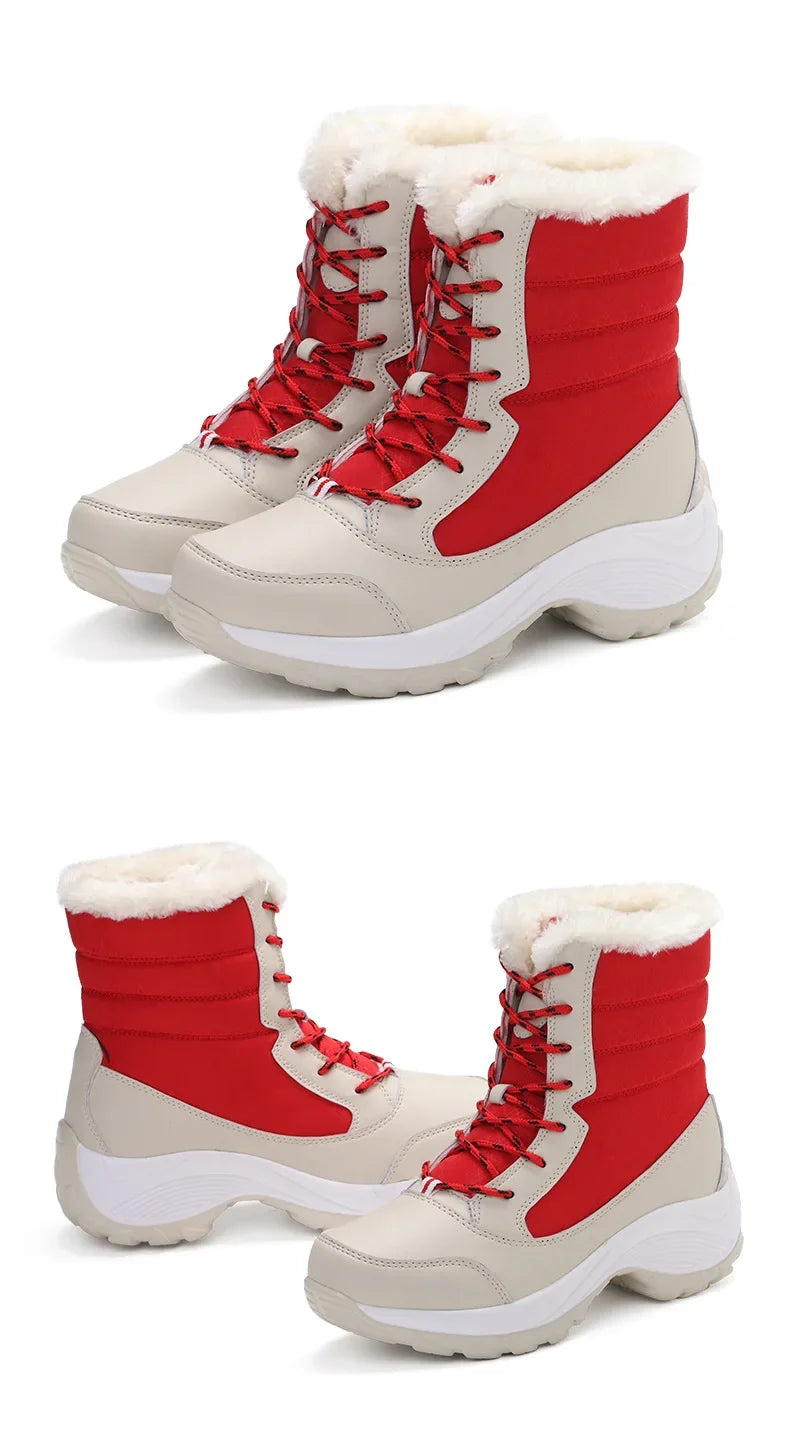 Elegância e Conforto no Inverno – Botas de Neve Femininas Antiderrapantes, Impermeáveis e com Plataforma para Máxima Proteção e Estilo!