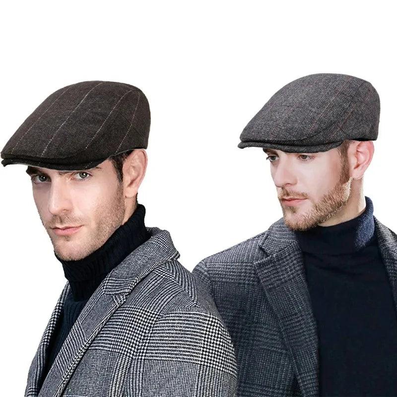 Boina Masculina Clássica de Lã – Estilo Artista, Alta Qualidade para Outono/Inverno
