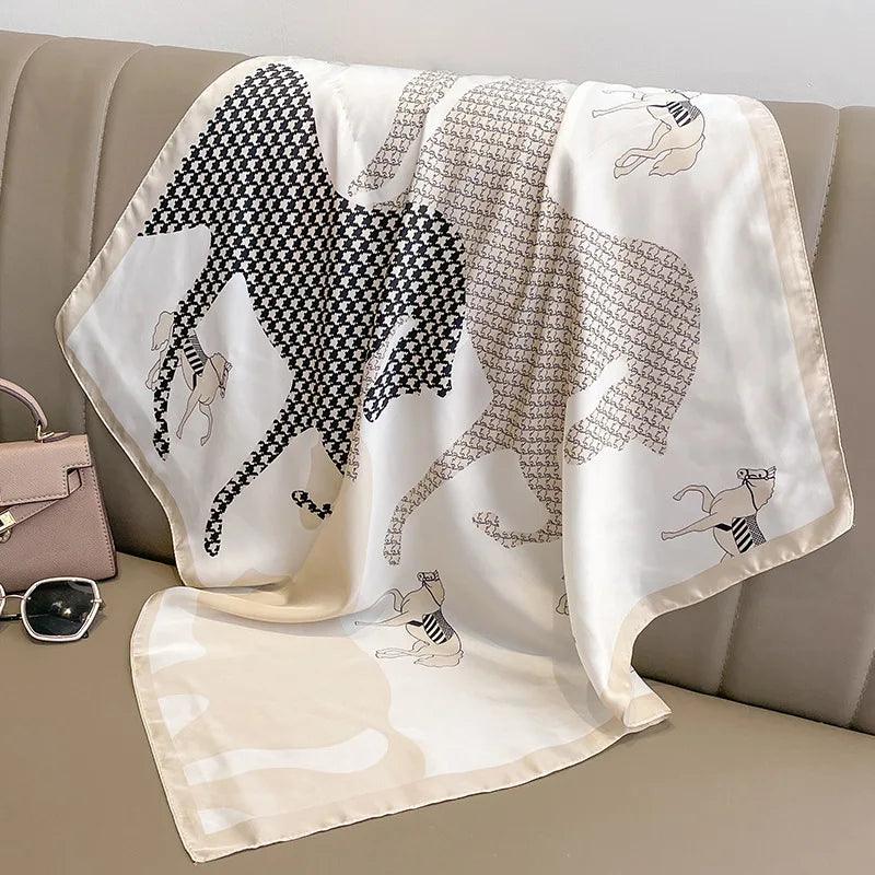 Lenço de Cetim Elegante 70x70cm – A Tendência Luxuosa para Mulheres Sofisticadas!