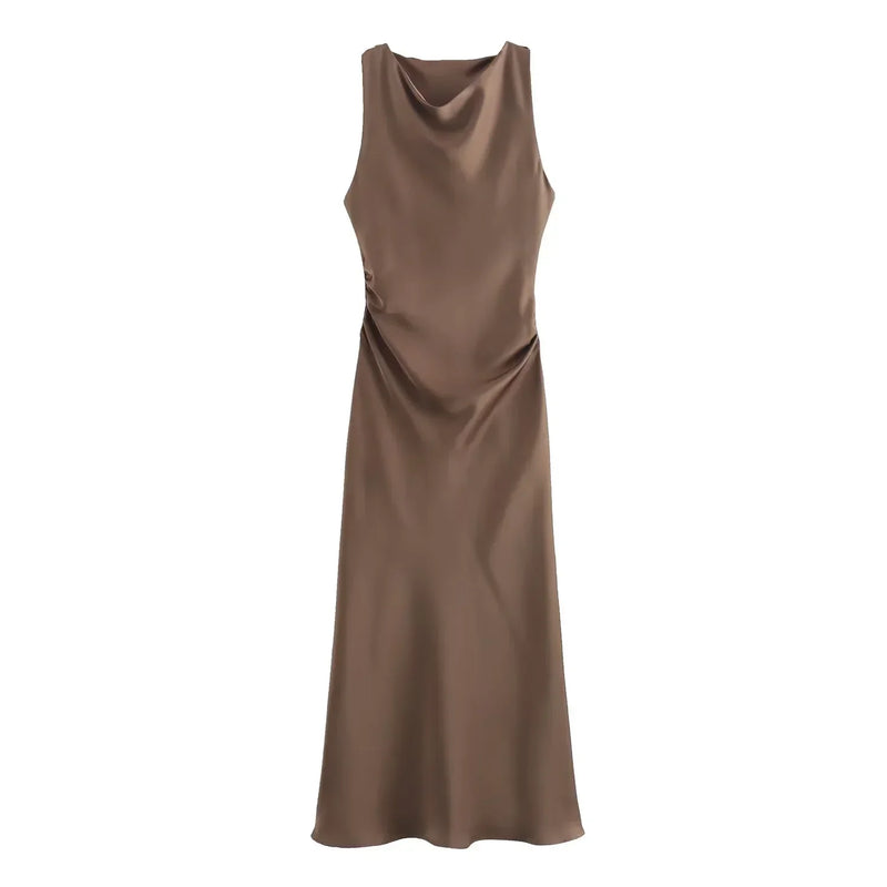Vestidos Longos de Cetim Femininos – Elegância Atemporal para Noites de Festa, Verão Sensual e Sofisticado