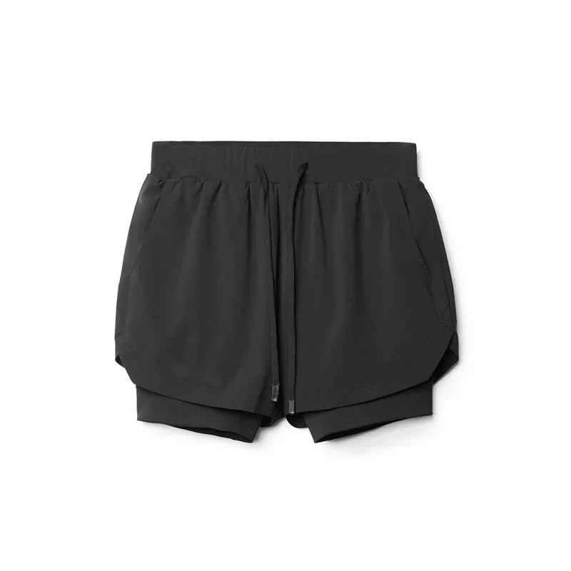 O Short Masculino 2 em 1 Que Respira com Você – Liberdade, Secagem Rápida e Estilo em Camadas para Treinos, Praia e Corridas!