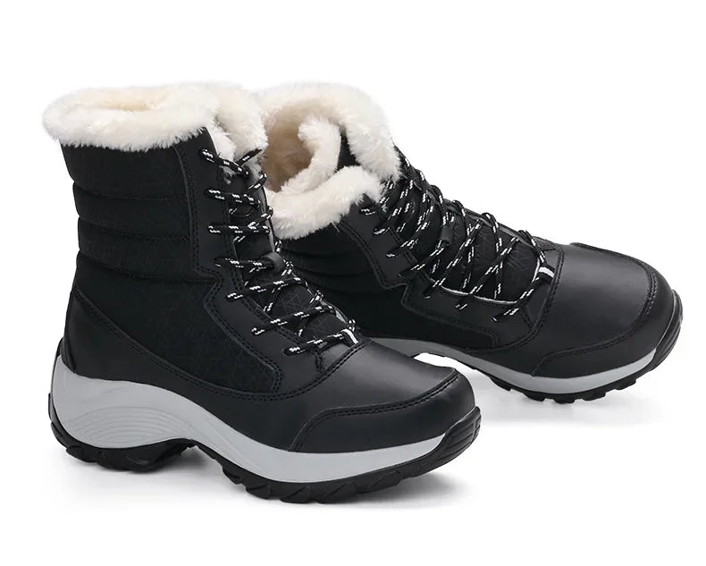 Elegância e Conforto no Inverno – Botas de Neve Femininas Antiderrapantes, Impermeáveis e com Plataforma para Máxima Proteção e Estilo!