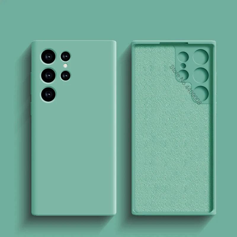 A Capa Mais Macia e Estilosa para Samsung – Proteção Antichoque com Toque de Silicone Premium Para seu Samsung A53, A54, S23, S24, S23 Ultra e S24 Ultra!