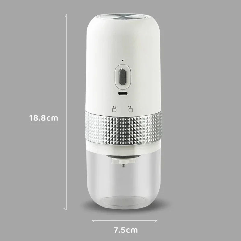 Moa Seu Café Onde Quiser: Moedor Elétrico Portátil com Núcleo de Cerâmica e Carregamento USB para Sabor Profissional em Qualquer Lugar!