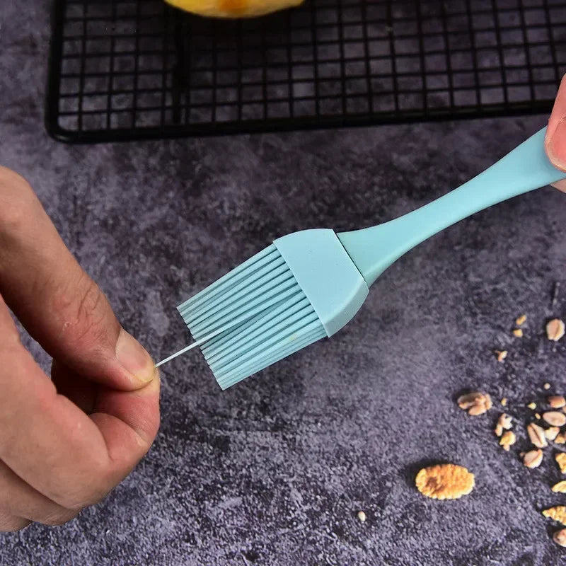 Escova de Silicone Multiuso para Churrasco e Cozinha – Resistente ao Calor, Prática e Perfeita para Molhos, Ovos, Confeitaria e Carnes!