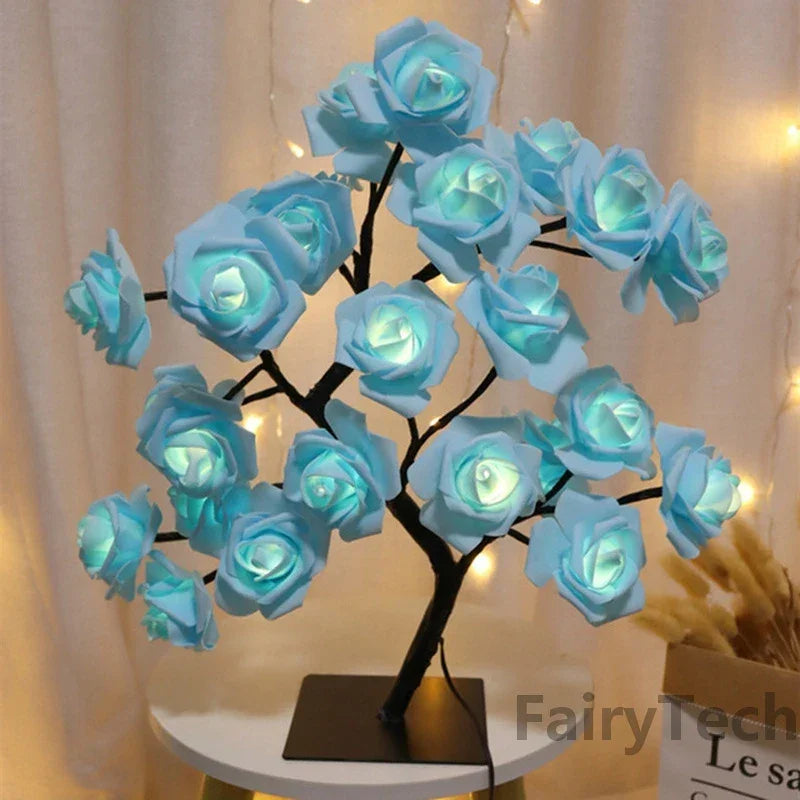 Luminária LED Rosa Encantada – Ilumine Seu Espaço com Elegância e Romance! Ideal para Quartos, Festas, Casamentos e Presentes Inesquecíveis!