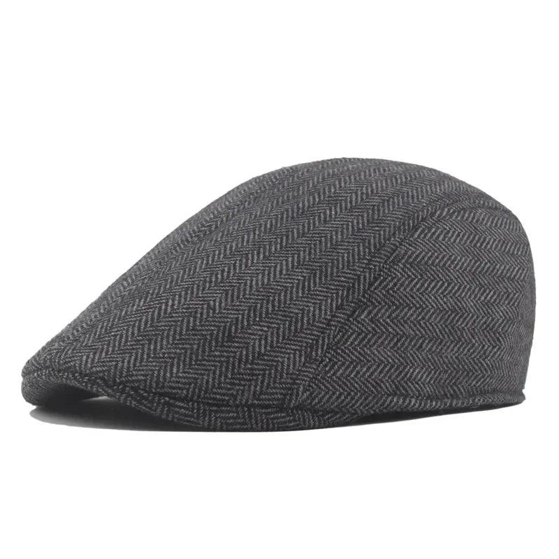 Boina Masculina Clássica de Lã – Estilo Artista, Alta Qualidade para Outono/Inverno