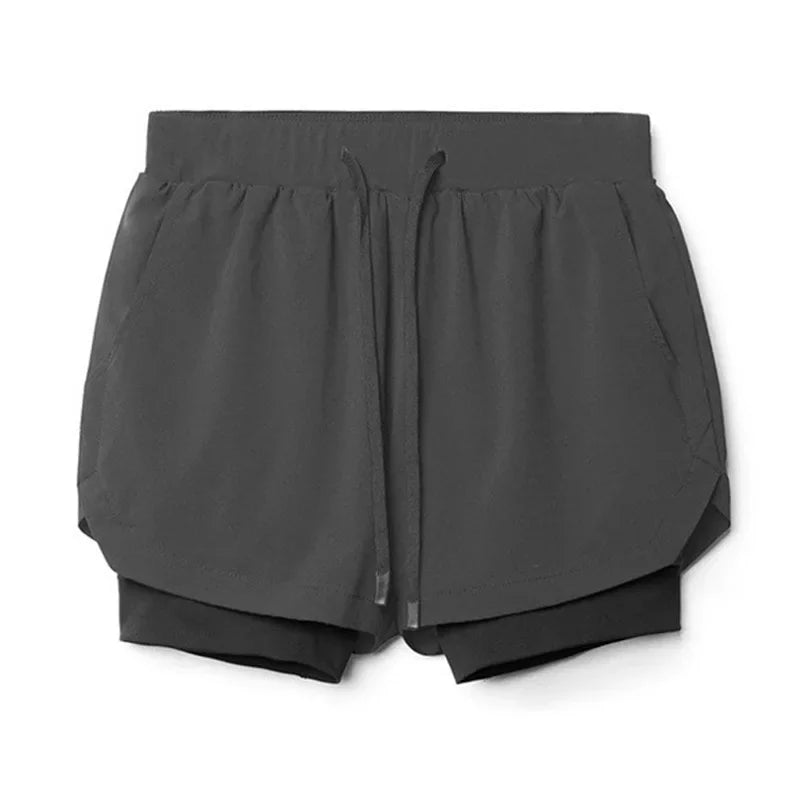 O Short Masculino 2 em 1 Que Respira com Você – Liberdade, Secagem Rápida e Estilo em Camadas para Treinos, Praia e Corridas!