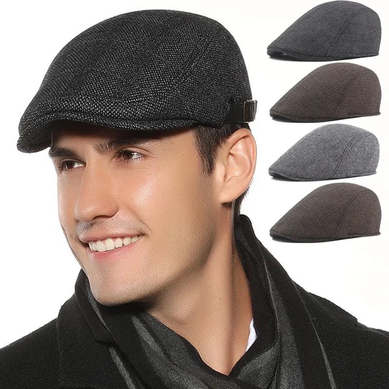 Boina Masculina Clássica de Lã – Estilo Artista, Alta Qualidade para Outono/Inverno