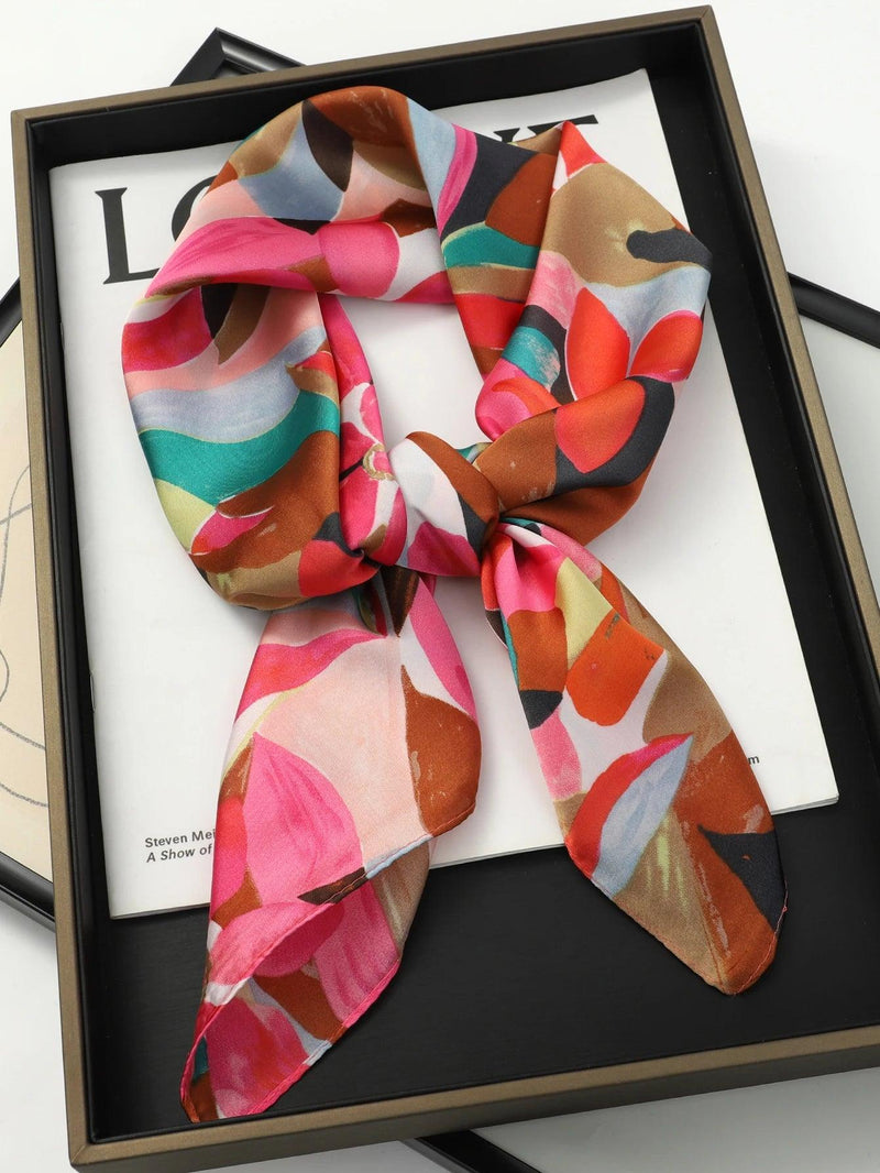 Lenço de Cetim Elegante 70x70cm – A Tendência Luxuosa para Mulheres Sofisticadas!