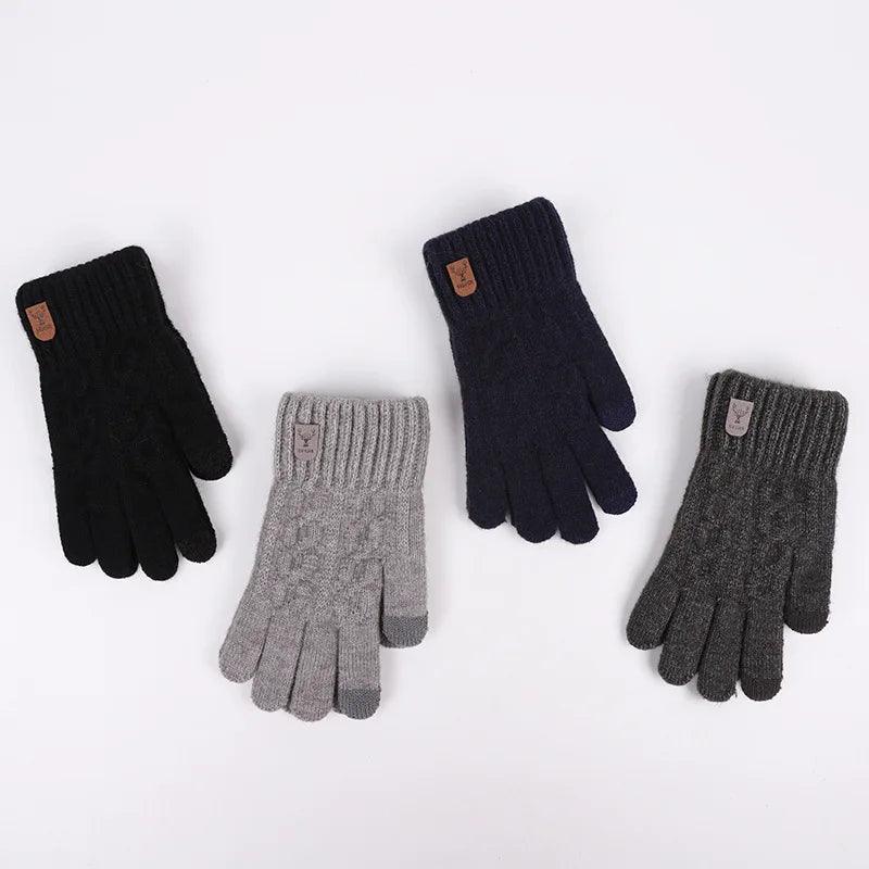 Luvas Masculinas de Inverno com Sensibilidade para Telas  – Quentes, Estilosas e Forradas com Lã para Enfrentar o Frio com Conforto