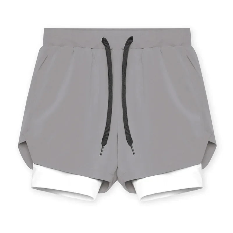 O Short Masculino 2 em 1 Que Respira com Você – Liberdade, Secagem Rápida e Estilo em Camadas para Treinos, Praia e Corridas!