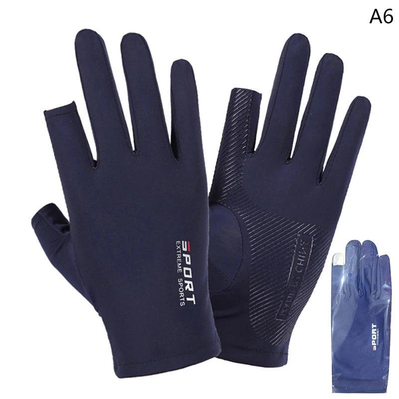 Use em Qualquer Lugar: Luvas Esportivas com Toque de Tela, Anti-UV e Ultra Respirável!