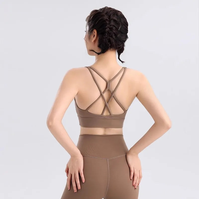 Conjunto de Yoga 2 em 1 para Mulheres: Cintura Alta + Top Cropped Respirável — O Look Fitness que Une Conforto, Estilo e Performance no Treino!