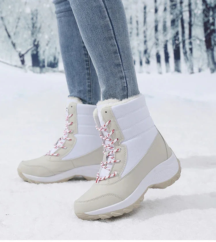 Elegância e Conforto no Inverno – Botas de Neve Femininas Antiderrapantes, Impermeáveis e com Plataforma para Máxima Proteção e Estilo!