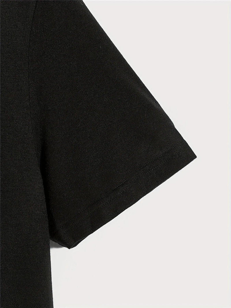 Camiseta Masculina 100% Algodão – Estampa Montanha & Bússola, Estilo Aventureiro com Conforto Leve de Verão