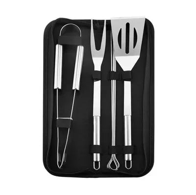 Kit de Churrasco em Aço Inoxidável – Completo, Portátil e Perfeito para Assados ao Ar Livre!