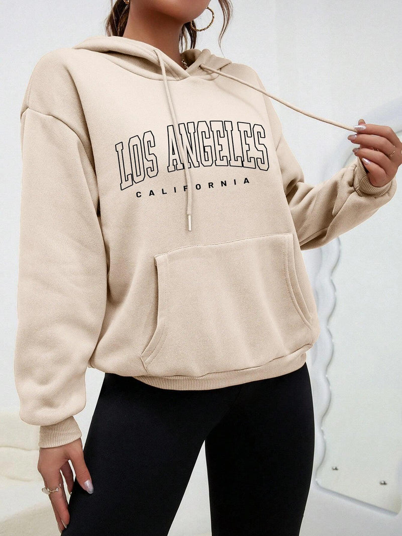 Moletom Capuz Feminino Los Angeles – Estilo Americano com Arte Urbana e Conforto Descontraído!