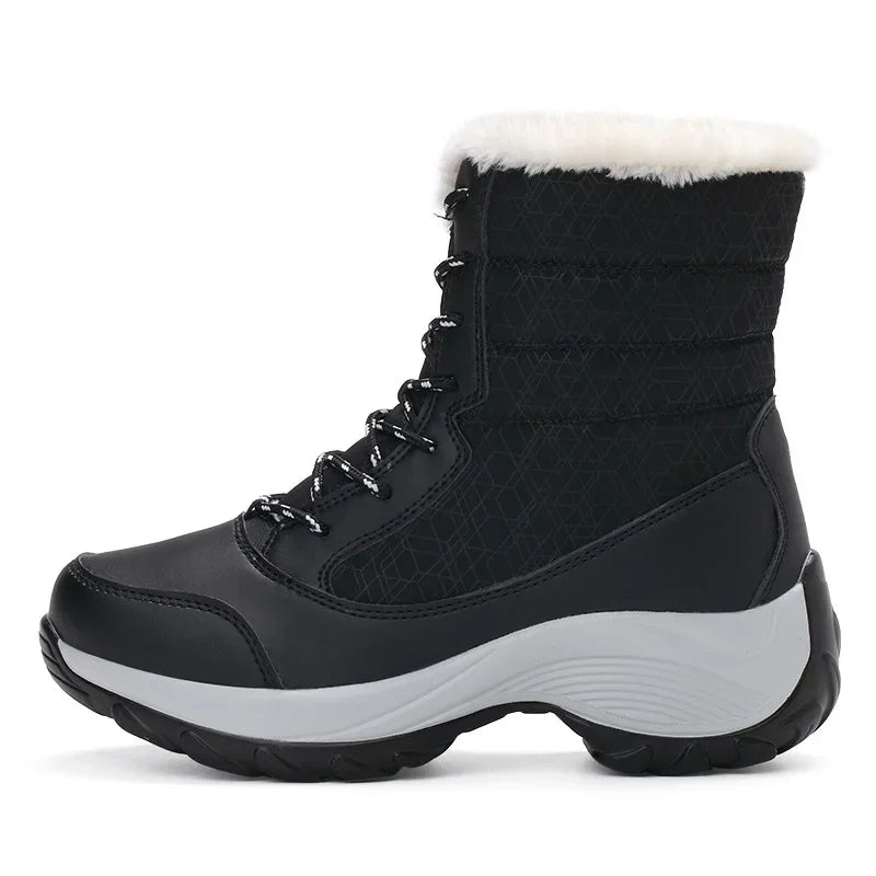 Elegância e Conforto no Inverno – Botas de Neve Femininas Antiderrapantes, Impermeáveis e com Plataforma para Máxima Proteção e Estilo!