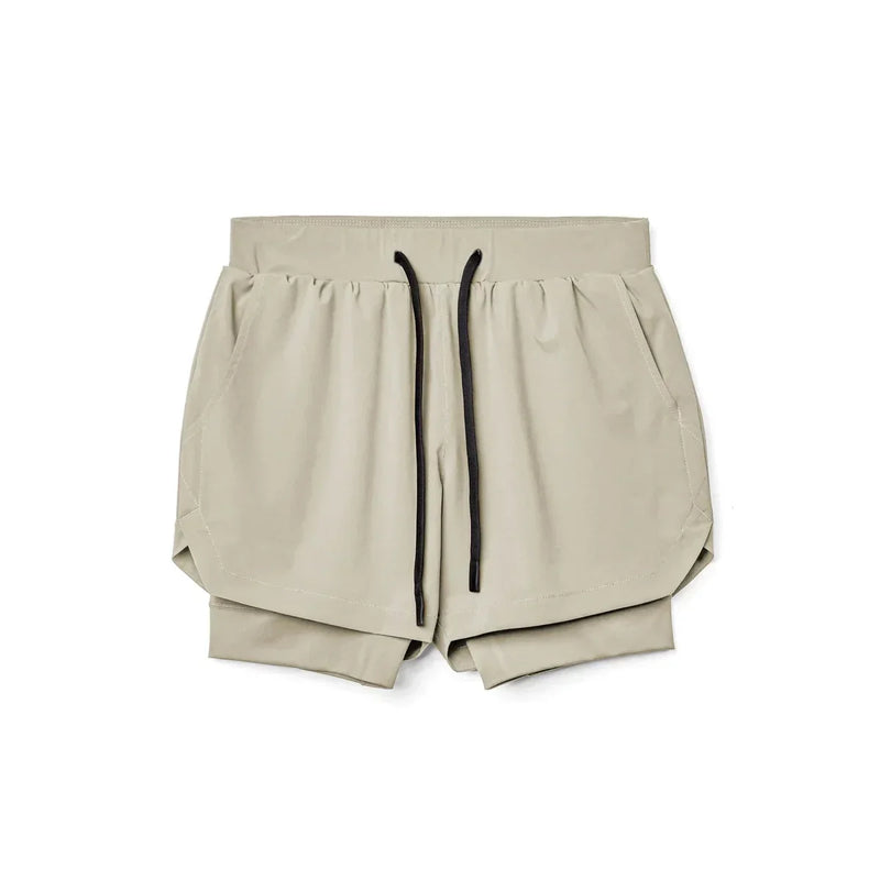 O Short Masculino 2 em 1 Que Respira com Você – Liberdade, Secagem Rápida e Estilo em Camadas para Treinos, Praia e Corridas!