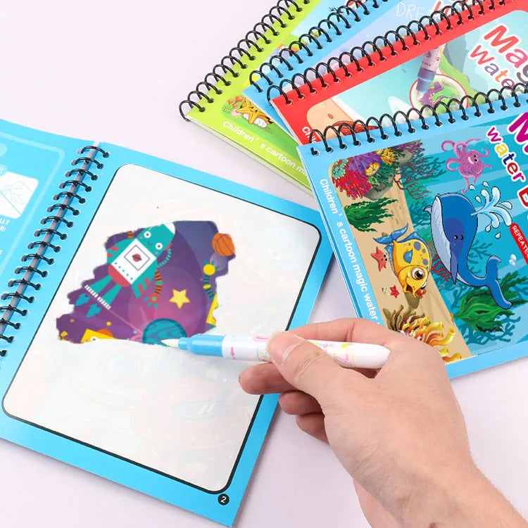 Desperte a Criatividade com os Livros Mágicos de Desenho com Água!