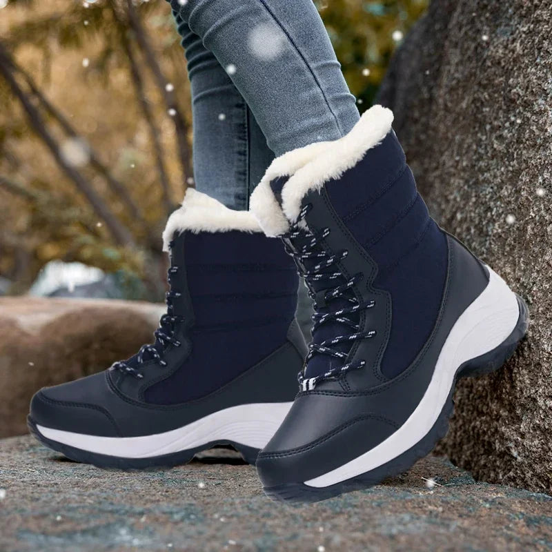 Elegância e Conforto no Inverno – Botas de Neve Femininas Antiderrapantes, Impermeáveis e com Plataforma para Máxima Proteção e Estilo!