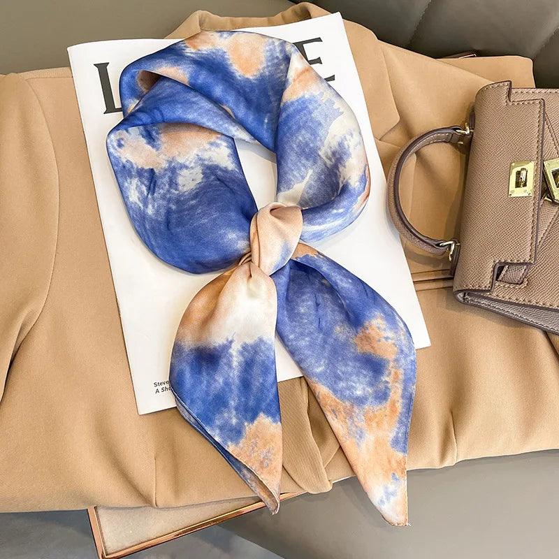 Lenço de Cetim Elegante 70x70cm – A Tendência Luxuosa para Mulheres Sofisticadas!