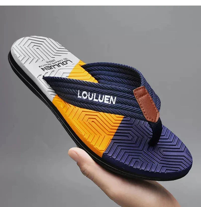 Estilo e Conforto nos Seus Pés – Chinelo Masculino de Verão com Design Atemporal e Respirabilidade Perfeita para a Praia!