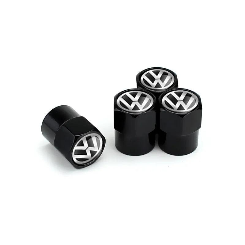 Toque de Estilo nas Rodas – Tampas de Válvula Metálicas com Logo VW para Golf, Polo, Passat e Mais!