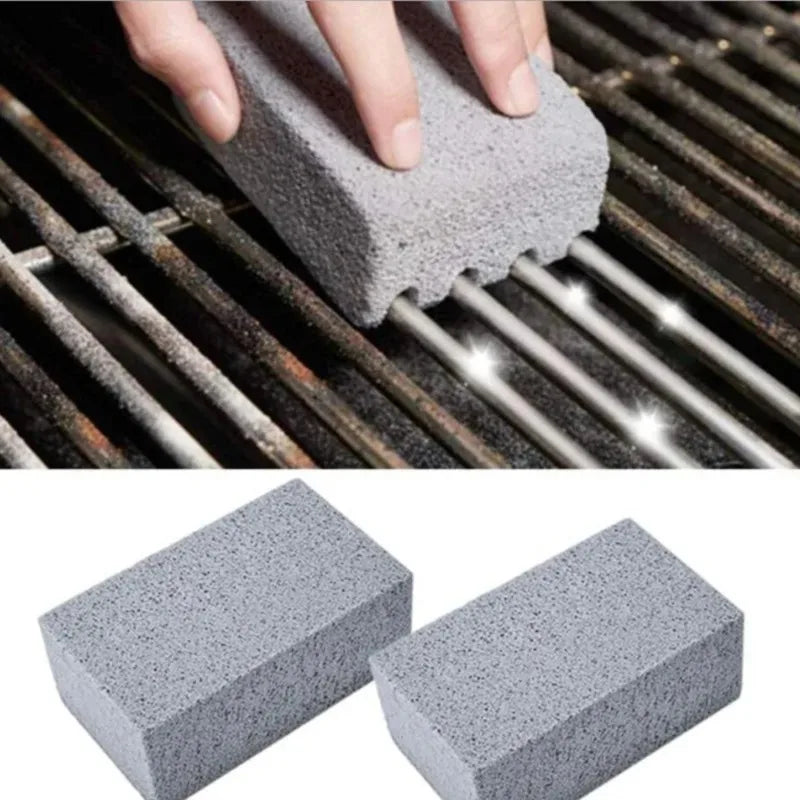 Escova de Pedra para Churrasqueira – Limpeza Profunda e Sem Esforço para Grelhas, Cozinha ao Ar Livre e Acessórios de Churrasco!